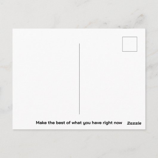 Custom Motivational Post Card Briefkaart (Achterkant)