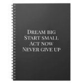 Custom Motivational Quote Canvas Tile Notitieboek (Voorkant)
