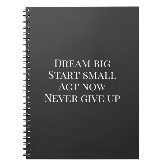 Custom Motivational Quote Canvas Tile Notitieboek (Voorkant)