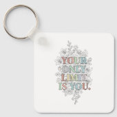 Custom Motivational Quote Keychain (Voorkant)