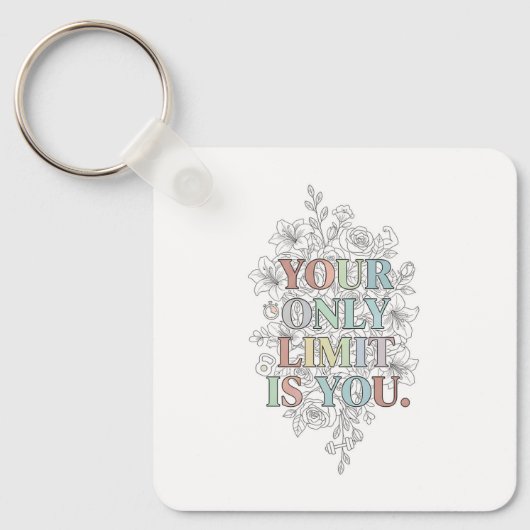 Custom Motivational Quote Keychain (Voorkant)