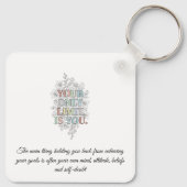 Custom Motivational Quote Keychain (Achterkant)