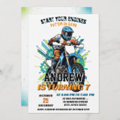 Custom Motocross Racing Dirt Boy Biker Birthday Kaart (Voorkant / Achterkant)