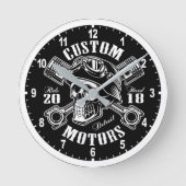 Custom Motorcycles Ronde Klok (Voorkant)