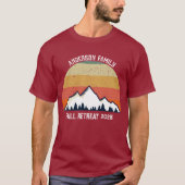 Custom Mountain Sunset Familie Reünie Rood T-shirt (Voorkant)