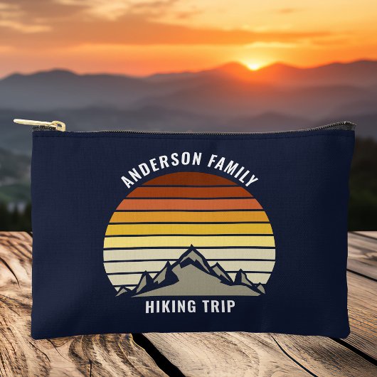 Custom Mountain Sunset Marine Blauw Wandelen Etui