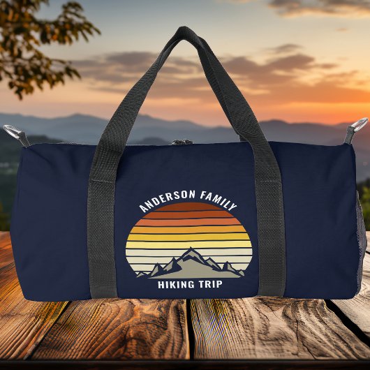 Custom Mountain Sunset Marine Blauw Wandelen Plunjezak