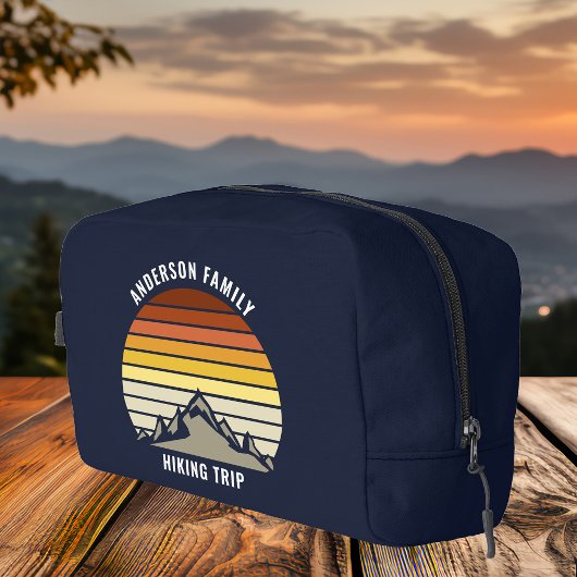 Custom Mountain Sunset Marine Blauw Wandelen Toilettasje