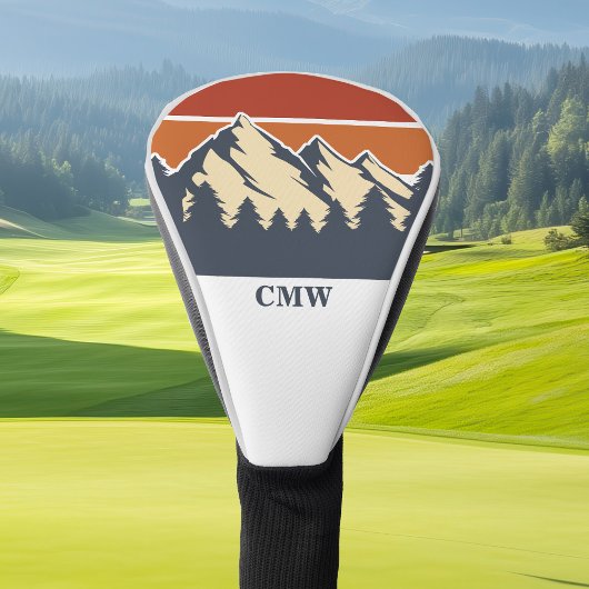 Custom Mountain Sunset Monogram Golfheadcover