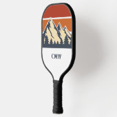 Custom Mountain Sunset Monogram Pickleball Paddle (Links)