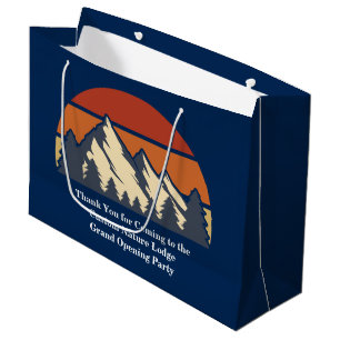 Custom Mountain Sunset Natuur Retreat Blauw Groot Cadeauzakje