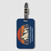 Custom Mountain Sunset Natuur Retreat Travel Lodge Bagagelabel (Voorkant (verticaal))
