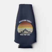 Custom Mountain Sunset Navy Blauw Flesjeskoeler (Voorkant)