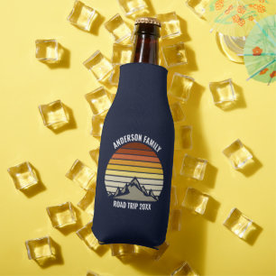Custom Mountain Sunset Navy Blauw Flesjeskoeler