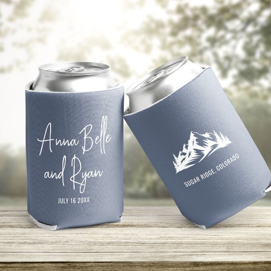 Custom Mountain Wedding Gast Favoriet Blikjeskoeler