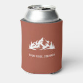 Custom Mountain Wedding Guest Favor Blikjeskoeler (Blikje Achterkant)