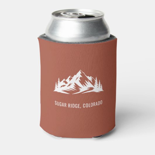 Custom Mountain Wedding Guest Favor Blikjeskoeler (Blikje Achterkant)