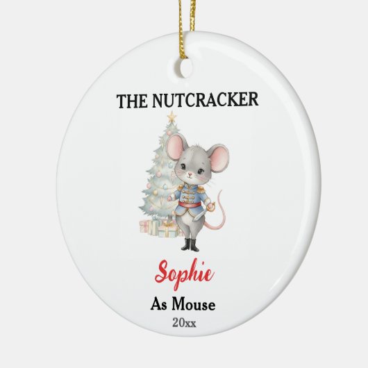 Custom Mouse Nutcracker Photo Christmas Keramisch Ornament (Links)