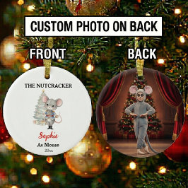 Custom Mouse Nutcracker Photo Christmas Keramisch Ornament
