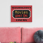 Custom Movie Theater Sign Art Canvas Afdruk (Insitu (Woonkamer))