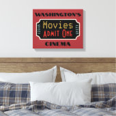 Custom Movie Theater Sign Art Canvas Afdruk (Insitu (Slaapkamer))