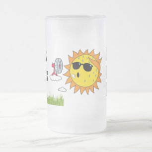 Custom Mow Grass Cold Beer Personaliseren Frosted  Matglas Bierpul