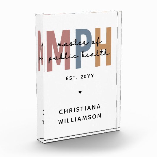 Custom MPH Master of Public Health Afstuderen Fotoblokken (Links)