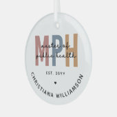 Custom MPH Master of Public Health Afstuderen Glas Ornament (Voorkant links)