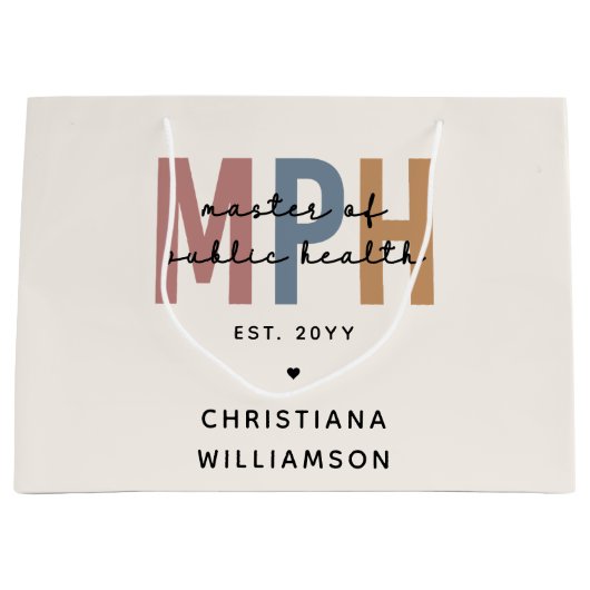Custom MPH Master of Public Health Afstuderen Groot Cadeauzakje (Voorkant)