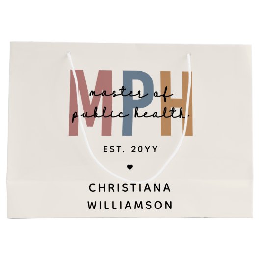 Custom MPH Master of Public Health Afstuderen Groot Cadeauzakje (Achterkant)