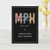 Custom MPH Master of Public Health Afstuderen Kaart (Gele Bloem)