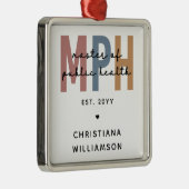 Custom MPH Master of Public Health Afstuderen Metalen Ornament (Rechts)