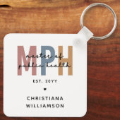 Custom MPH Master of Public Health Afstuderen Sleutelhanger (Achterkant)