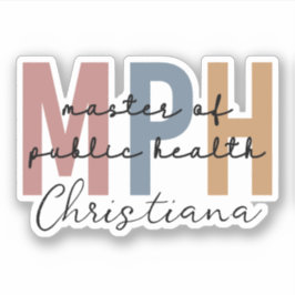 Custom MPH Master of Public Health Afstuderen Sticker