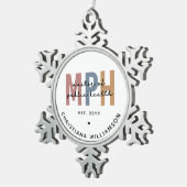 Custom MPH Master of Public Health Afstuderen Tin Sneeuwvlok Ornament (Rechts)