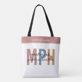 Custom MPH Master of Public Health Afstuderen Tote Bag (Achterkant)