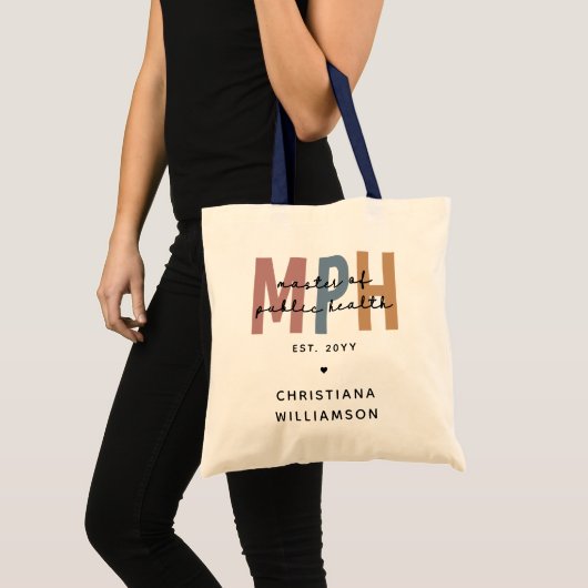 Custom MPH Master of Public Health Afstuderen Tote Bag (Voorkant (product))