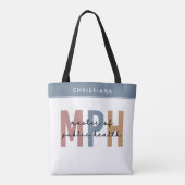 Custom MPH Master of Public Health Afstuderen Tote Bag (Achterkant)