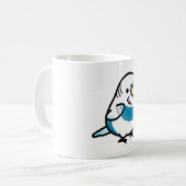 CUSTOM Mr. Blue de Chubby Budgie Koffiemok (Voorkant links)