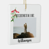 Custom Mr en Mrs Christmas Photo Ornament (Rechts)