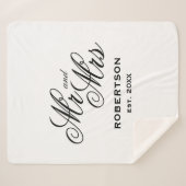 Custom Mr en Mrs. recent weds Sherpa fleece deken (Voorkant (horizontaal))
