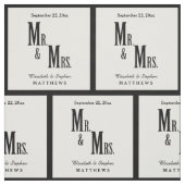 Custom Mr en Mrs Wedding Sjabloon Stof (Swatch)
