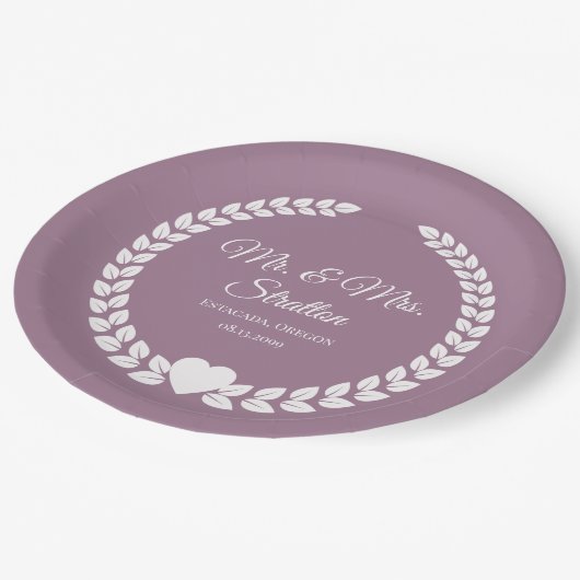 Custom Mr & Mrs Bride and Groom Pas getrouwd Papieren Bordje (Gekanteld)