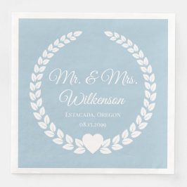 Custom Mr & Mrs Bride and Groom Pas getrouwd Servet