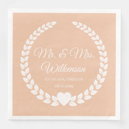 Custom Mr & Mrs Bride and Groom Pas getrouwd Servet