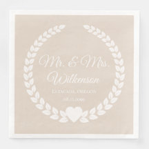 Custom Mr & Mrs Bride en Groom Pas getrouwd Paper