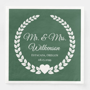 Custom Mr & Mrs Bride en Groom Pas getrouwd Paper Servet