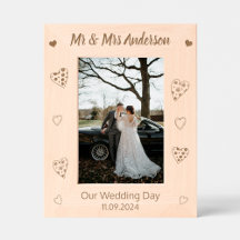 Custom Mr & Mrs Keepsake Wedding Day Houten