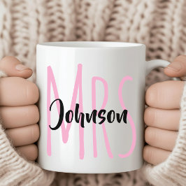 Custom Mr. & Mrs. Mug, Wedding Gift for Newlyweds Koffiemok