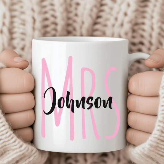 Custom Mr. & Mrs. Mug, Wedding Gift for Newlyweds Koffiemok